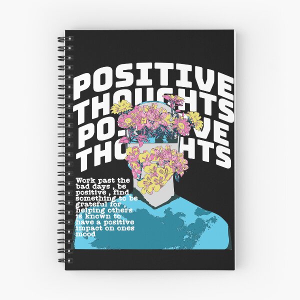 Item preview, POSITIVE THOUGHTS - Collage quote (Black) designed and sold by Discothreadz.
