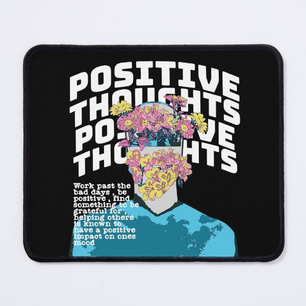 Item preview, POSITIVE THOUGHTS - Collage quote (Black) designed and sold by Discothreadz.