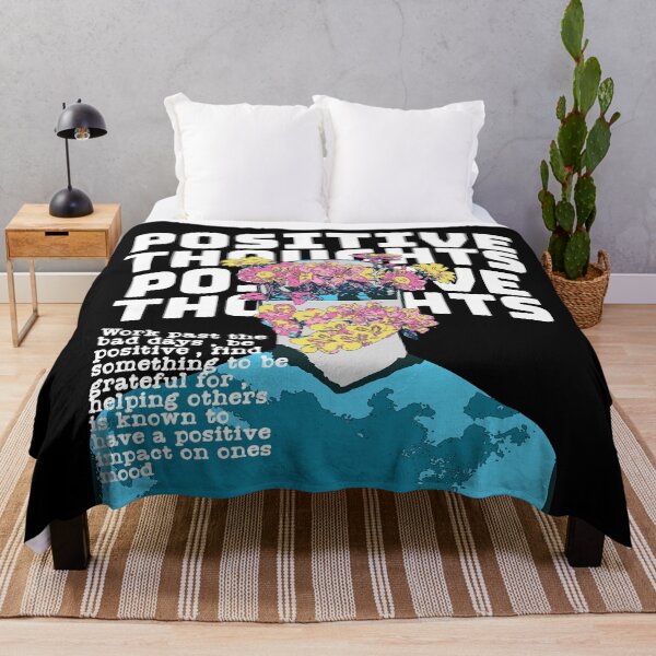 Item preview, POSITIVE THOUGHTS - Collage quote (Black) designed and sold by Discothreadz.