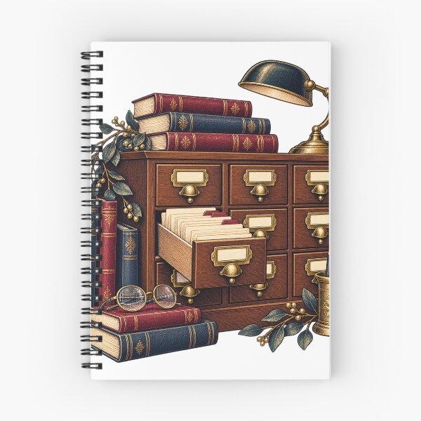 Item preview, Vintage Library Card Catalog – Librarian Illustration designed and sold by Xnuery.