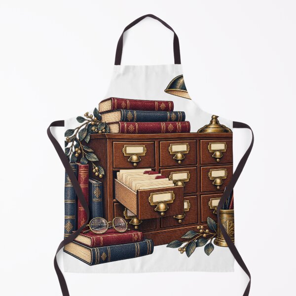 Item preview, Vintage Library Card Catalog – Librarian Illustration designed and sold by Xnuery.