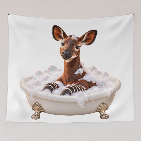 Item preview, Playful Okapi Bathtub designed and sold by Sillytoe.
