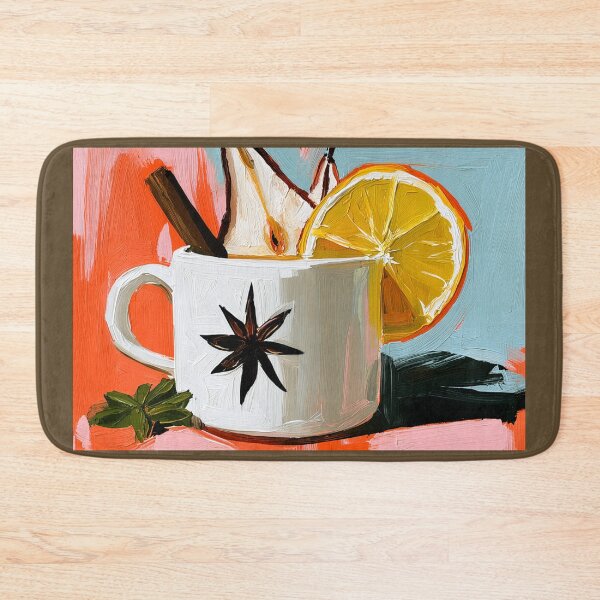 Item preview, Embrace Cozy Coffee Moments with Lemon, Cinnamon, and Star Anise in Bold Abstract Colors designed and sold by OlfactoART Studio.