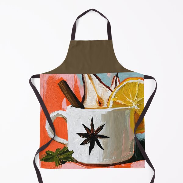 Item preview, Embrace Cozy Coffee Moments with Lemon, Cinnamon, and Star Anise in Bold Abstract Colors designed and sold by OlfactoART Studio.