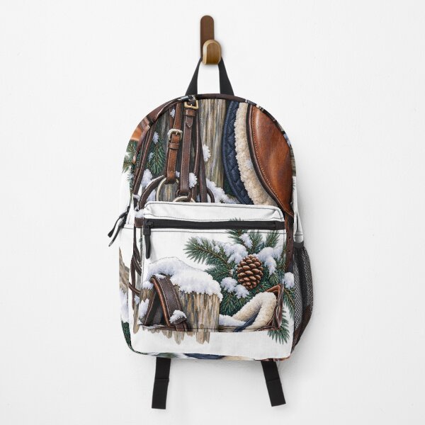 Item preview, Winter Saddle and Fir Sprig – Equestrian Illustration designed and sold by Xnuery.