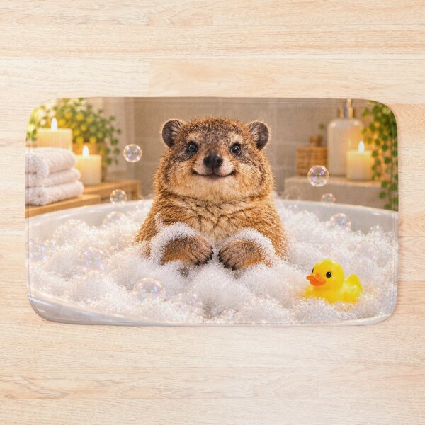 Item preview, Cozy Rock Hyrax Bubble Bath designed and sold by Sillytoe.