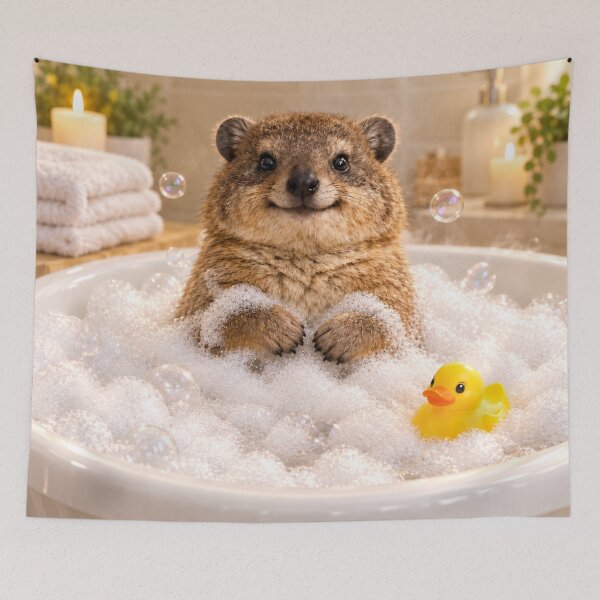 Item preview, Cozy Rock Hyrax Bubble Bath designed and sold by Sillytoe.