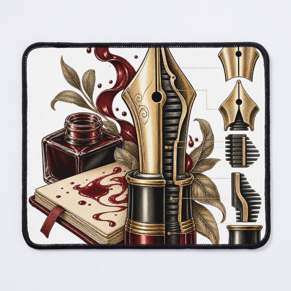 Item preview, Fountain Pen Nib Anatomy – Bookbinding Illustration designed and sold by Xnuery.