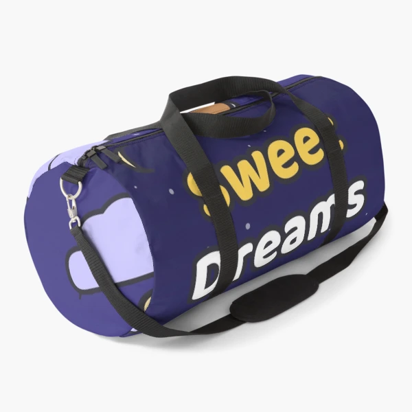 Sweet Dreams - Sleepy Marshmallow Pip with Teddy Bear and Nightcap — Duffle Bag by BiMood
