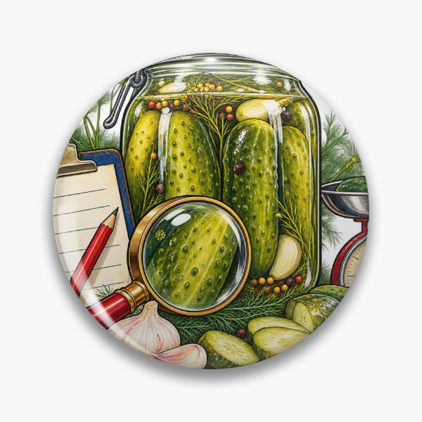 Item preview, Pickle Jar Quality Control Desk – Pickling Illustration designed and sold by Xnuery.