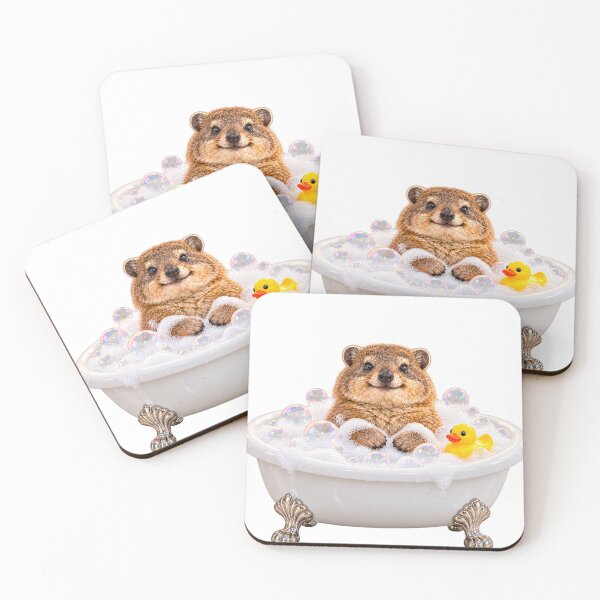 Item preview, Cheerful Rock Hyrax Bathtub designed and sold by Sillytoe.