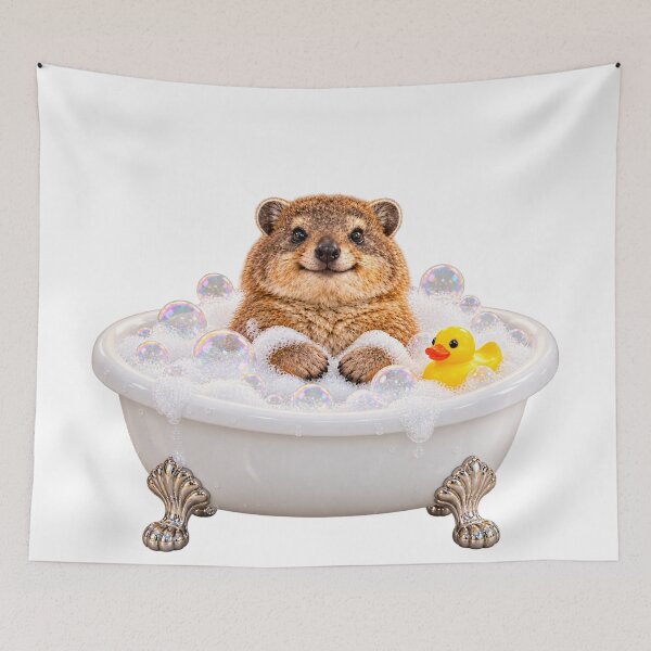 Item preview, Cheerful Rock Hyrax Bathtub designed and sold by Sillytoe.