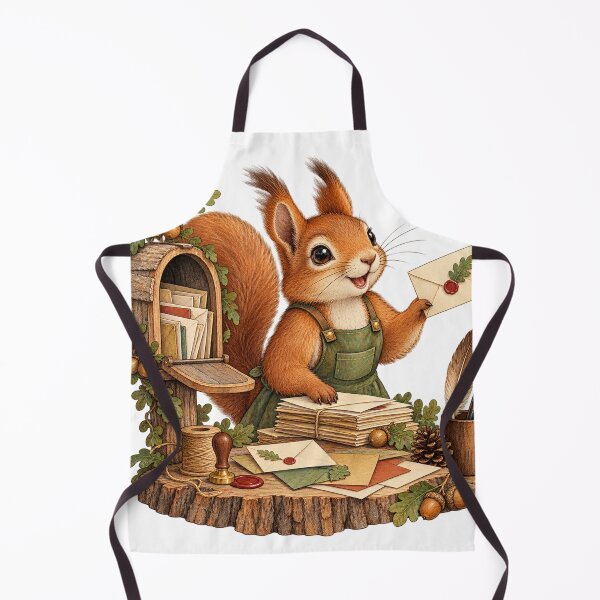 Item preview, Squirrel Running a Forest Post Office – Snail Mail Illustration designed and sold by Xnuery.