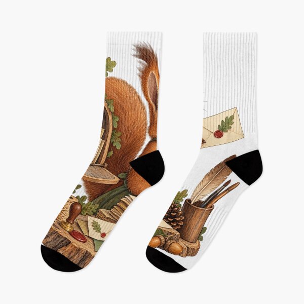 Item preview, Squirrel Running a Forest Post Office – Snail Mail Illustration designed and sold by Xnuery.