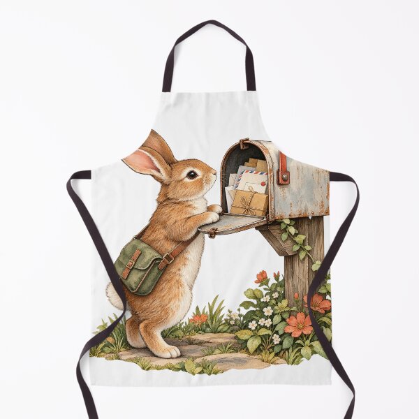 Item preview, Rabbit Checking the Mailbox – Snail Mail Illustration designed and sold by Xnuery.