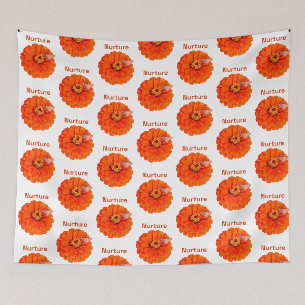 Item preview, Nurture, Orange flower with moth designed and sold by Josephine Ethereal.