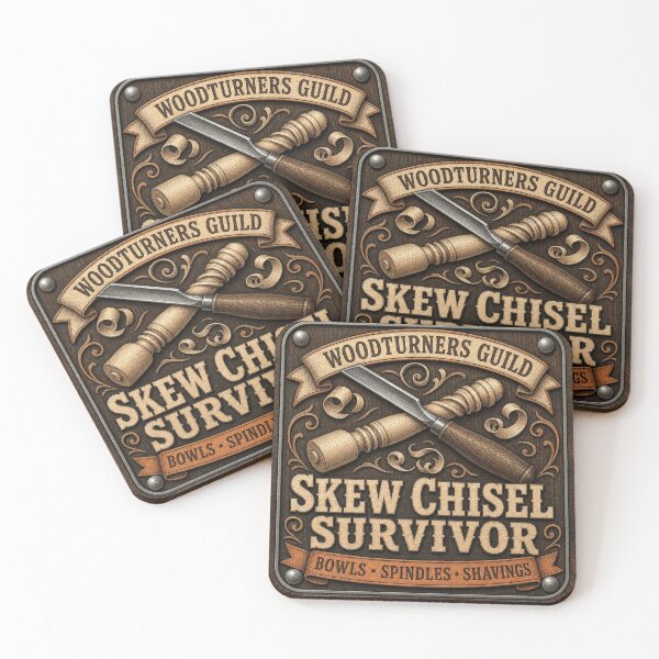 Item preview, Skew Chisel Survivor Woodturning Crest designed and sold by BoosterShop.