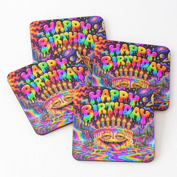 Item preview, Psychedelic Happy Birthday Cake Wonderland designed and sold by SHHCreations.