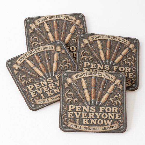 Item preview, Pens For Everyone I Know Pen Turning Badge designed and sold by BoosterShop.