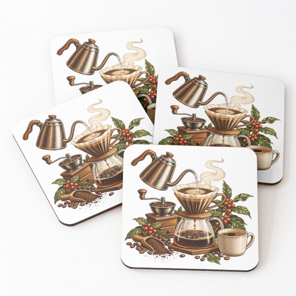 Item preview, Extraction Stream Through a Cup – Home Barista Illustration designed and sold by Xnuery.