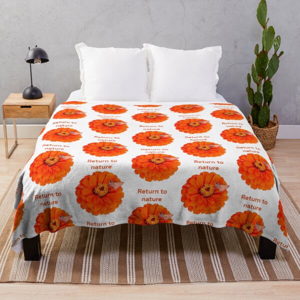 Item preview, Return to nature, Orange flower with moth designed and sold by Josephine Ethereal.