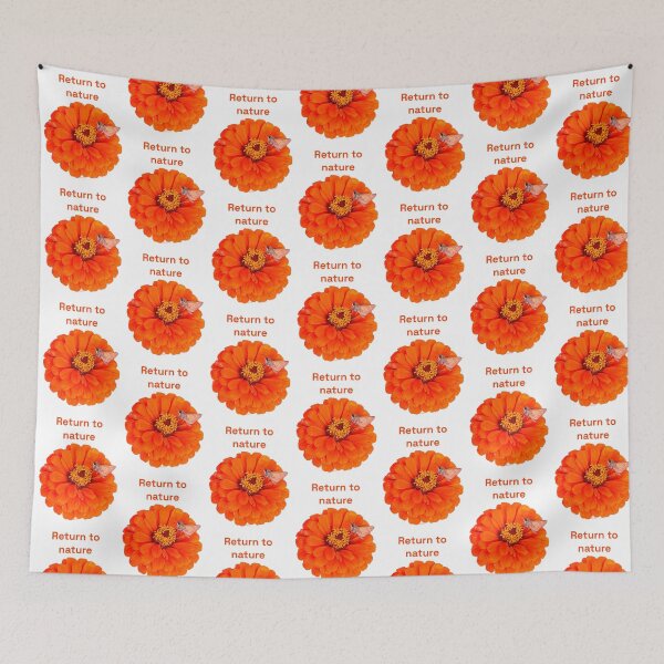 Item preview, Return to nature, Orange flower with moth designed and sold by Josephine Ethereal.