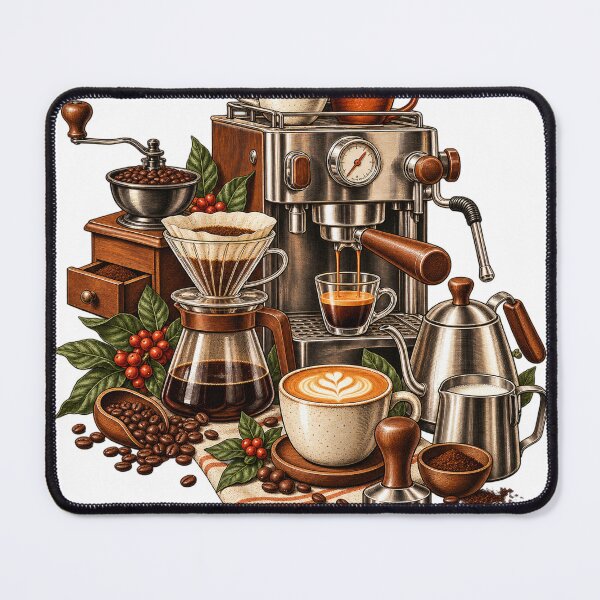 Item preview, Home Café Tool Inventory – Home Barista Illustration designed and sold by Xnuery.