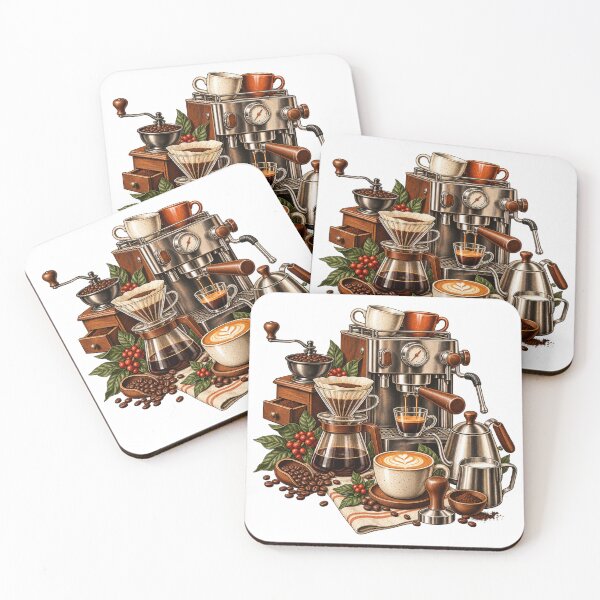 Item preview, Home Café Tool Inventory – Home Barista Illustration designed and sold by Xnuery.