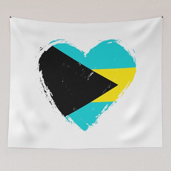 Item preview, Distressed Bahamas Flag Heart BS designed and sold by shitpostee.