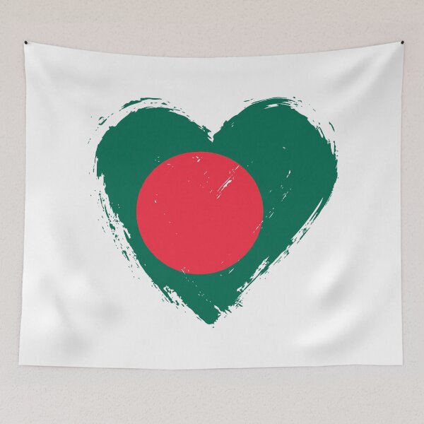 Item preview, Distressed Bangladesh Flag Heart BD designed and sold by shitpostee.