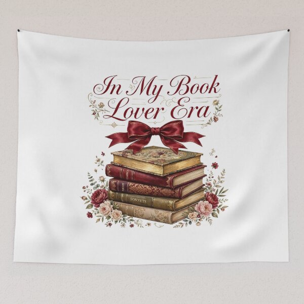 Item preview, In My Book Lover Era Burgundy Bow Vintage Classics designed and sold by ChotipahArt.