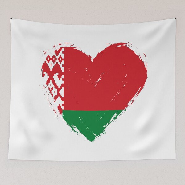 Item preview, Distressed Belarus Flag Heart BY designed and sold by shitpostee.