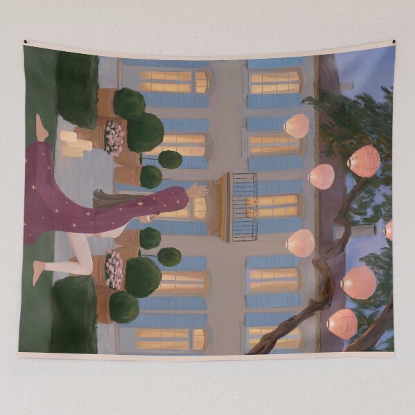 Item preview, Yoga Under The Lanterns At Dusk designed and sold by zmp-art.