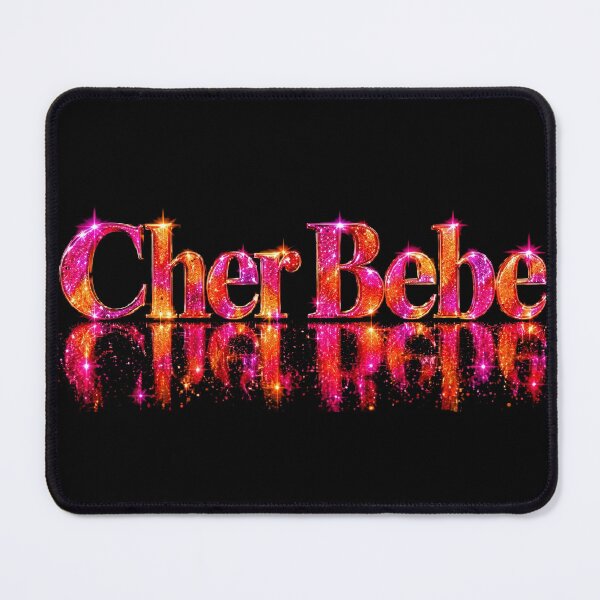 Item preview, Cher Bebe Pink Glitter Typography - Cute French Dear Baby Sparkle Text designed and sold by Kvllo Collective Co..