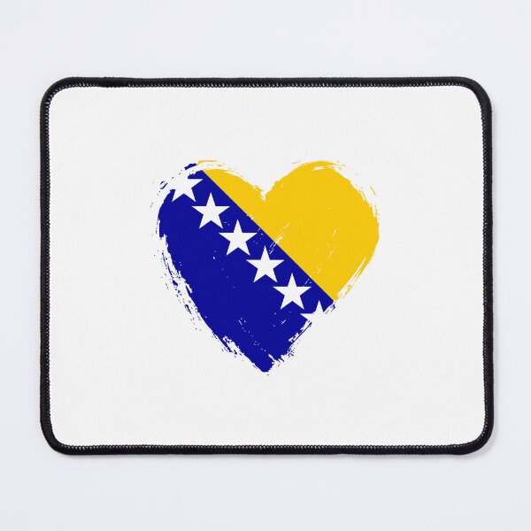 Item preview, Distressed Bosnia And Herzegovina Flag Heart BA designed and sold by shitpostee.