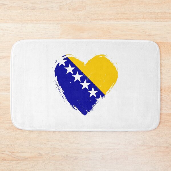 Item preview, Distressed Bosnia And Herzegovina Flag Heart BA designed and sold by shitpostee.