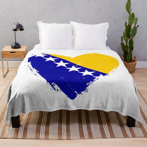 Item preview, Distressed Bosnia And Herzegovina Flag Heart BA designed and sold by shitpostee.