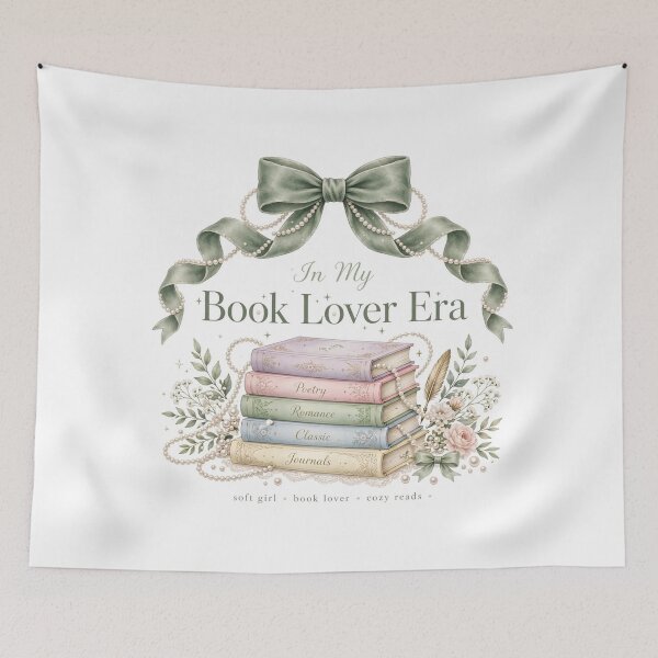 Item preview, In My Book Lover Era Sage Bow Soft Girl Books designed and sold by ChotipahArt.