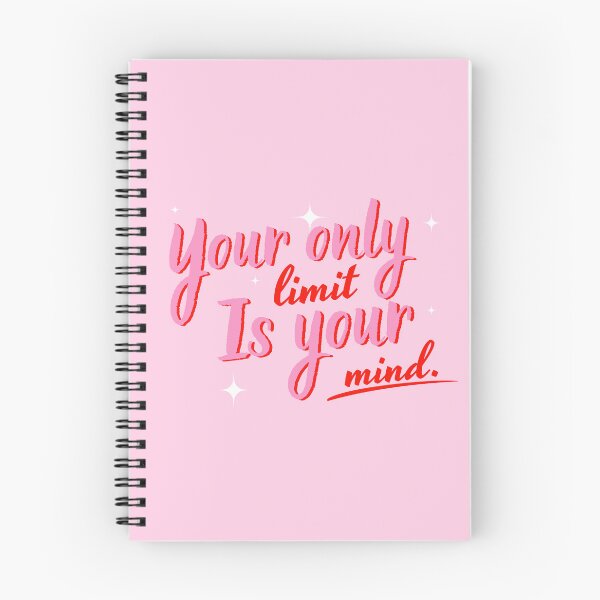 Item preview, Your Only Limit Is Your Mind – Motivational Pink Typography designed and sold by MiaBellaGirl.