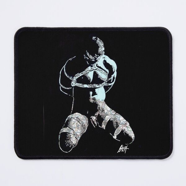 Item preview, Gay Toned Man Bondage Fetish With Cock Out Map Art By NLMKArtStudio designed and sold by NLMKArtStudio.
