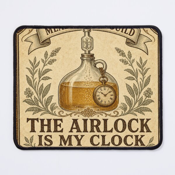 Item preview, The Airlock Is My Clock Meadmaker Gift designed and sold by BoosterShop.