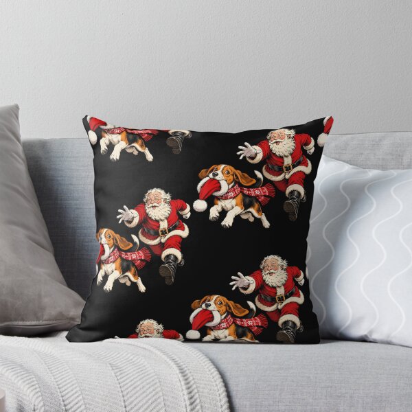 Item preview, Santa Chasing Puppy Beagle Christmas Art designed and sold by serialcarachts.