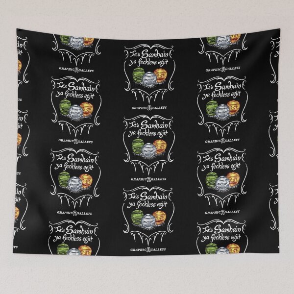 Item preview, It's Samhain ya feckless eejit (Irish Colors) designed and sold by Graphic-Galleys.