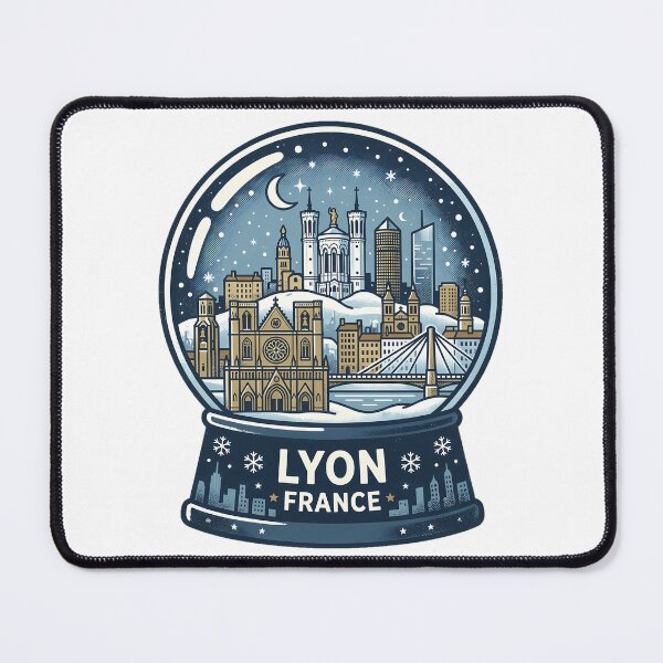 Item preview, Vintage Lyon Snow Globe Travel Badge designed and sold by k3rstman1.