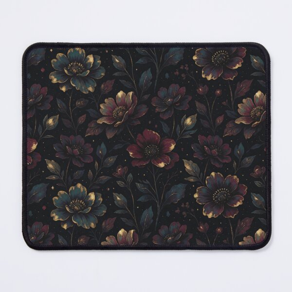 Item preview, Midnight Garden — Gilded Dark Floral Pattern designed and sold by Mia's Menagerie.