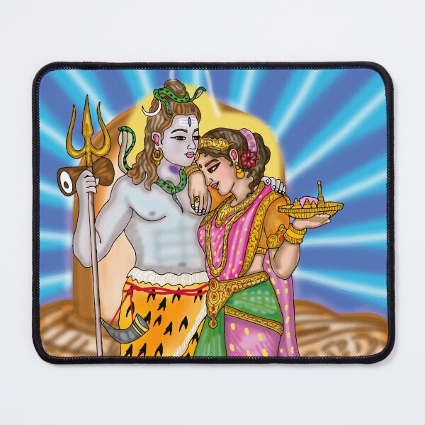 Item preview, Lord Shiva Parvati Digital Drawing | Divine Hindu Couple Artwork designed and sold by Harshit_Digital_Arts.