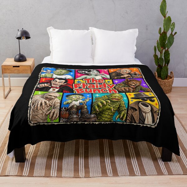 Item preview, The Fraidy Bunch – Funny Retro Monster Family Cartoon designed and sold by Classic Chaos Creations.