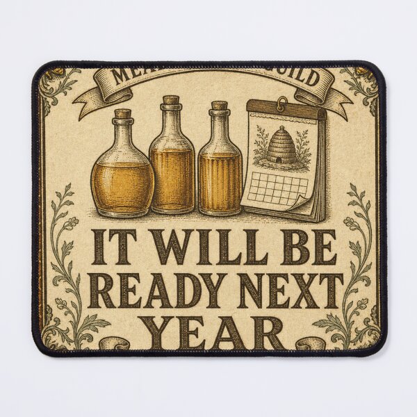 Item preview, It Will Be Ready Next Year Honey Wine Aging designed and sold by BoosterShop.