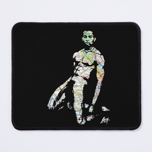Item preview, Muscled Black Twink Nude On His Knees Map Art By NLMKArtStudio designed and sold by NLMKArtStudio.