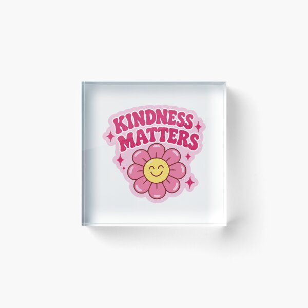 Item preview, Kindness Matters Cute Pink Flower Smiley Emoji Design designed and sold by FemmePod.